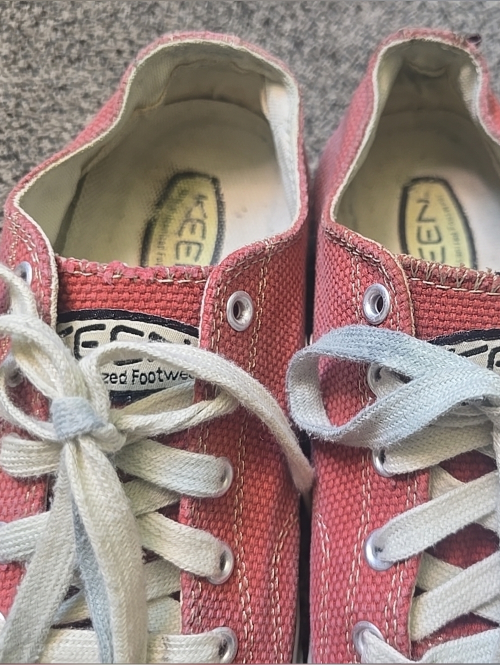 Keen women's Colorado lace up canvas shoes coral/gray size 9.5 - Picture 10 of 11